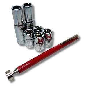 10mm Socket 6 Pcs Set 3/8" Drive Multi Pack 5-Pound Magnetic Pick-up Tool